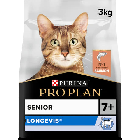 PRO PLAN LONGEVIS SENIOR 7+ DRY CAT FOOD WITH SALMON, 3 KG