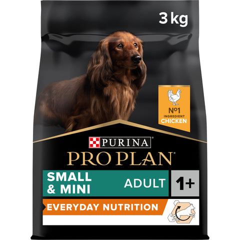 PRO PLAN EVERYDAY NUTRITION SMALL AND MINI ADULT, DRY DOG FOOD WITH CHICKEN, 3 KG