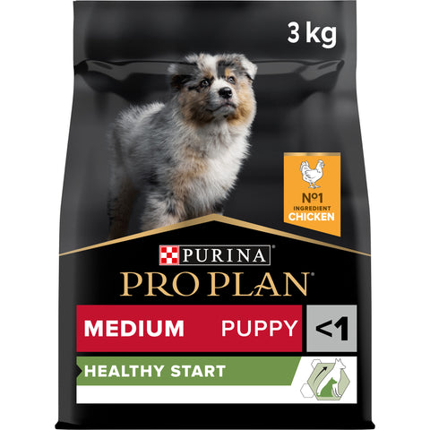 PRO PLAN HEALTHY START MEDIUM PUPPY , DRY DOG FOOD WITH CHICKEN, 3 KG