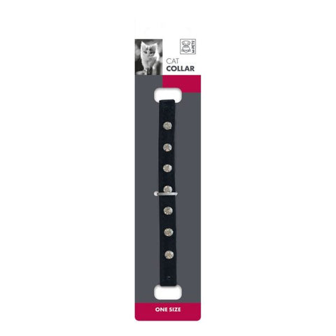 M-Pets Diamonds Cat Collar Black