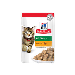 Hill’s Science Plan Tender Chunks In Gravy Kitten Chicken Pouches